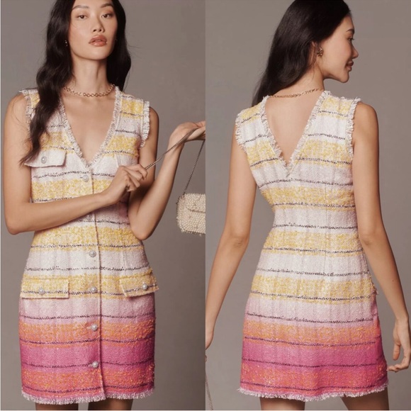 Maeve Dresses & Skirts - Anthro Maeve Sleeveless Tweed Mini Dress